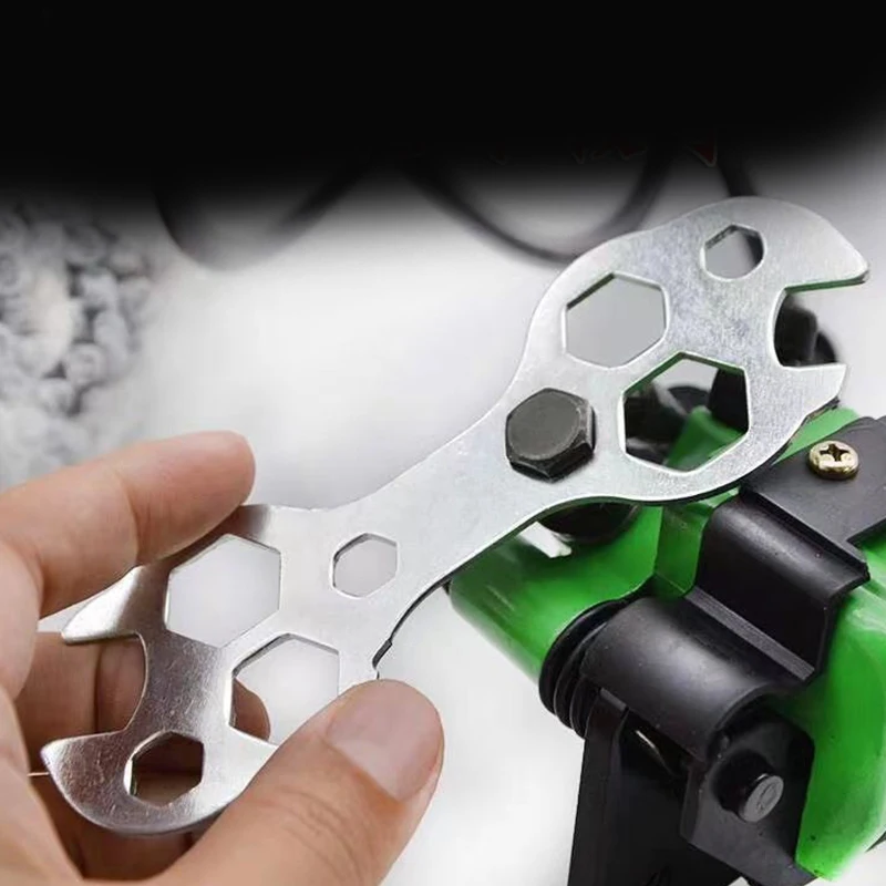 

Mini Portable Bicycle Cycling Wrench Steel Hexagon Spanner Repair Tool Kits Multifunction Wrench Flat Spanner