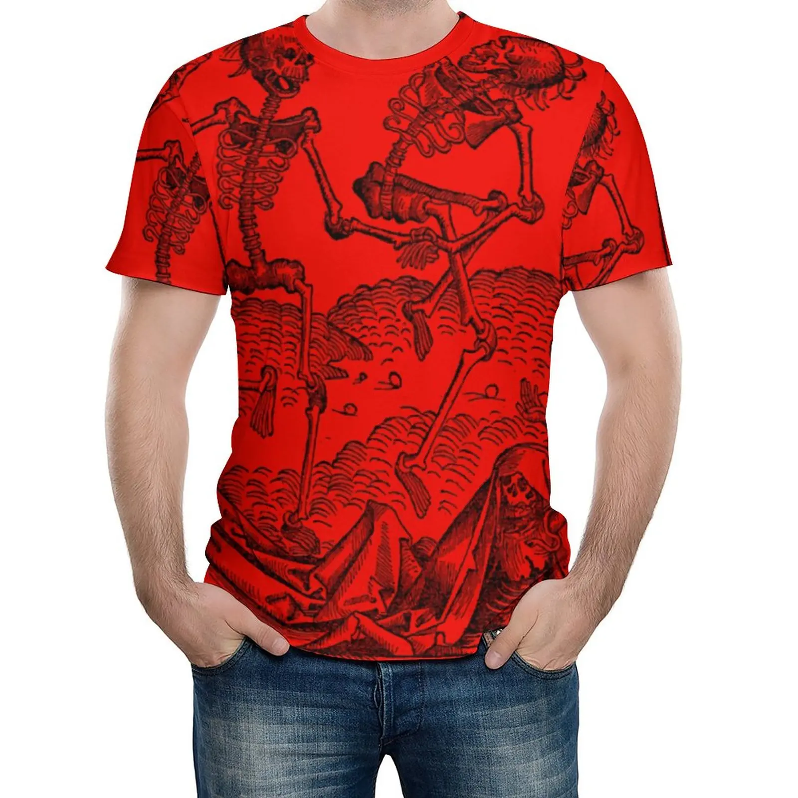 

Dance of Death Dance of Macabre 1 Graphic Top Tee top Quality Fitness USA Size