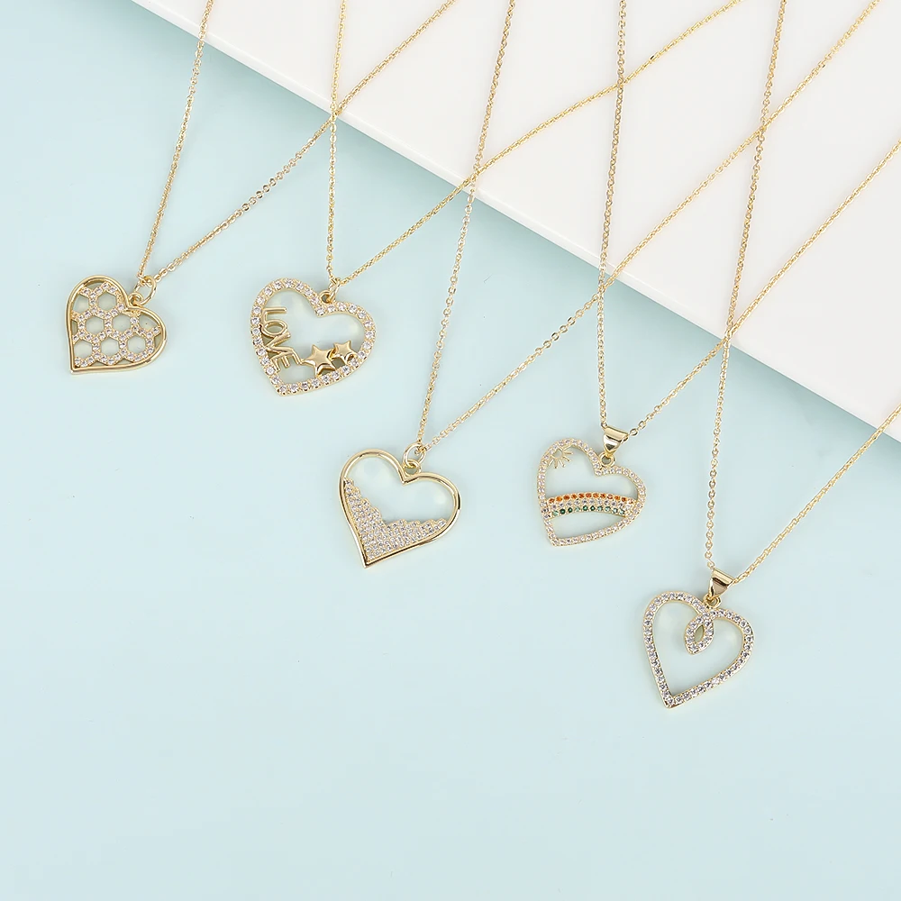 Ожерелье из нержавеющей стали с сердечком из хална, женское модное украшение