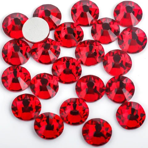 Красные стразы Siam SS3-SS30 для декорирования