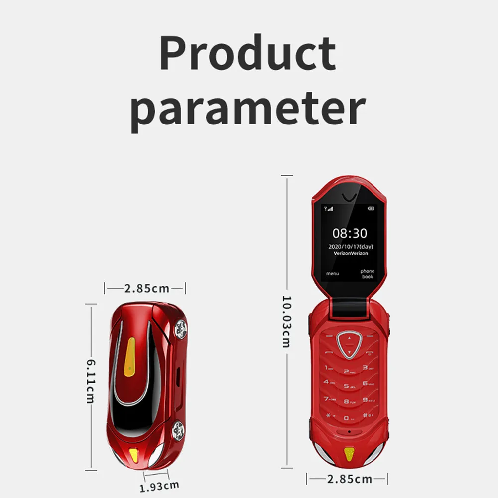 SERVO маленькая флип-карта в форме автомобиля разблокированная Bluetooth циферблат