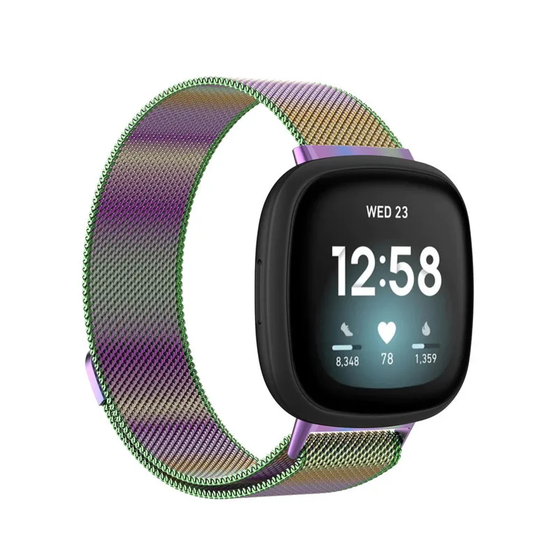 

Ремешок «Миланская петля» для Fitbit Versa 3, металлический ремешок для наручных часов, сменный Браслет из нержавеющей стали для наручных часов ...