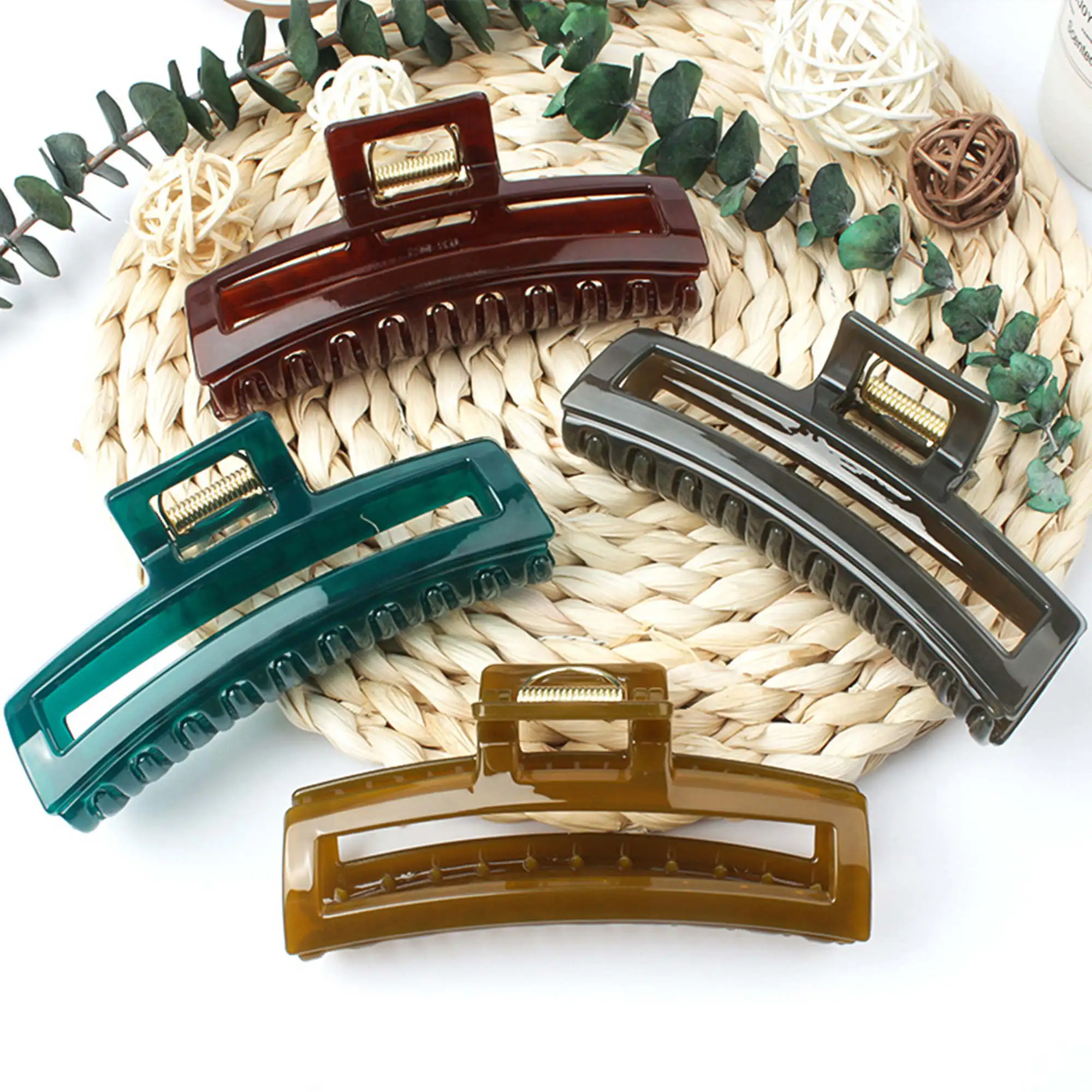 

2pcs/lot 11.5cm large size new simple grab clip female back head pan hair headwear Hairpin diy hair accessories