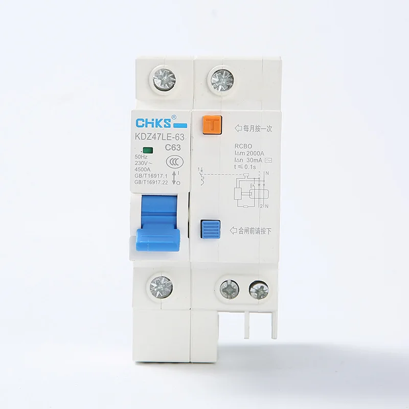 

Earth Leakage Protection Mini Electric Circuit Breaker DC RCBO MCB DZ47LE 1P Air Switch 400V 6A 10A 16A 20A 25A 32A 40A 50A 63A