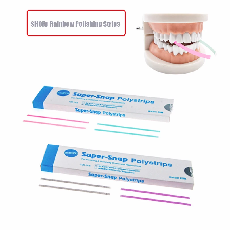 

100 шт./коробка, полировальные полоски для полировки зубов