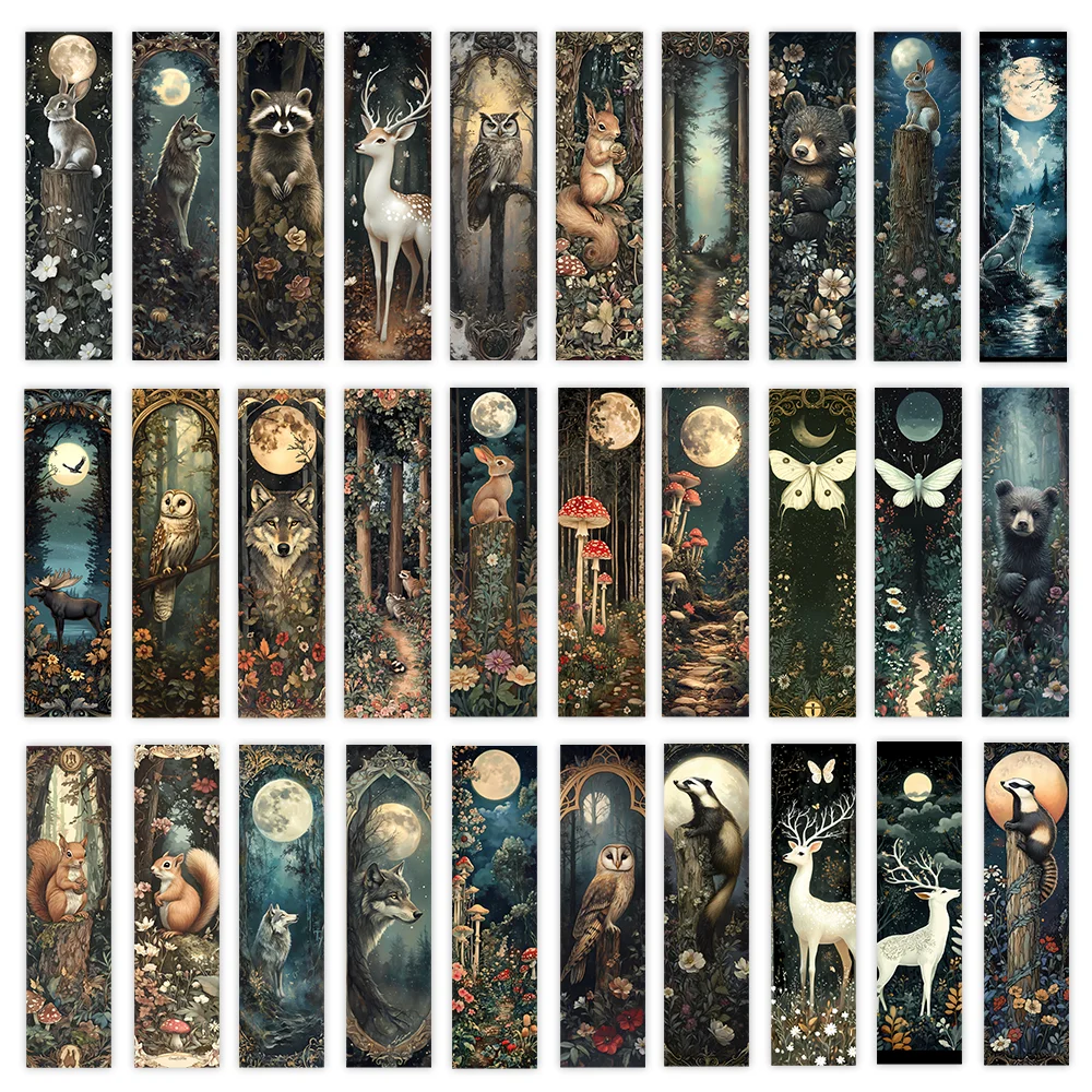 

Закладки с лесными животными набор из 32 штук