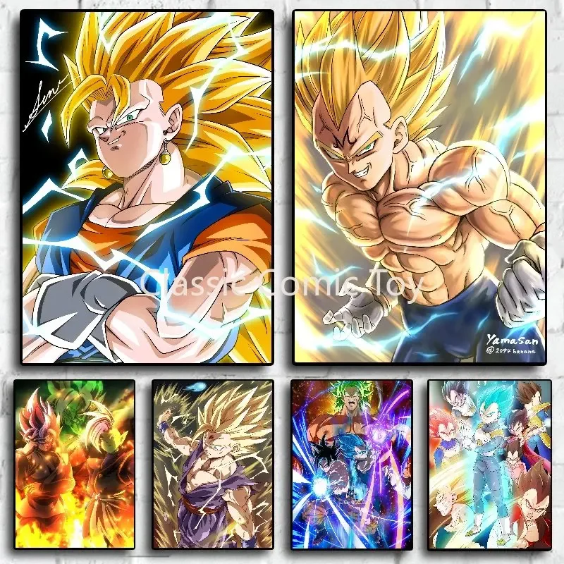 

Японские плакаты Bandai с аниме «Драконий жемчуг», фигурки, плакат, украшение для дома, холст на стену, украшение для детской комнаты