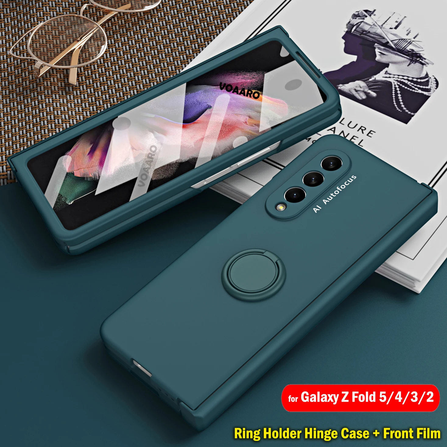 

Чехол-подставка с кольцом для Samsung Galaxy Z Fold 5 3 2 4