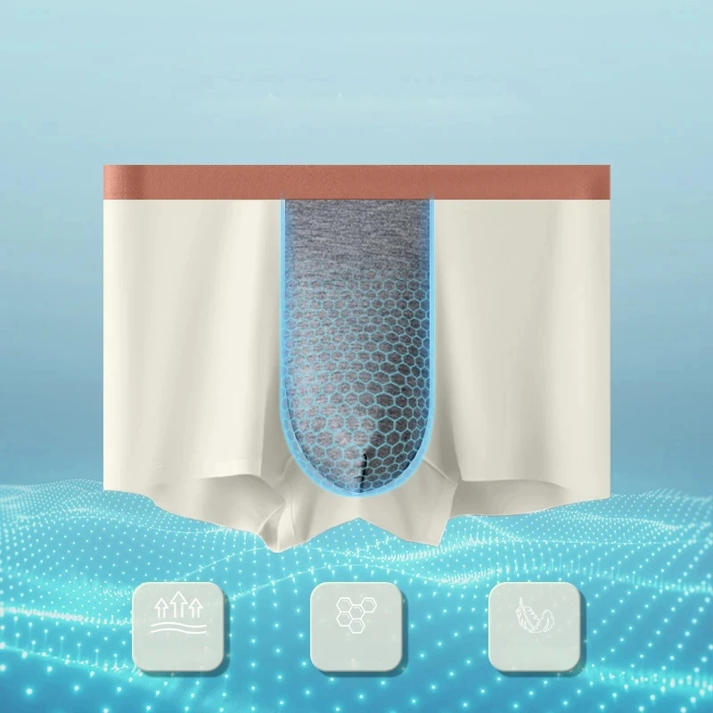 Boxers Men's Underwear Graphene Male Ice silk Underpants For Men Boxer Shorts Breathable Men's Quick Drying Seamless Panties