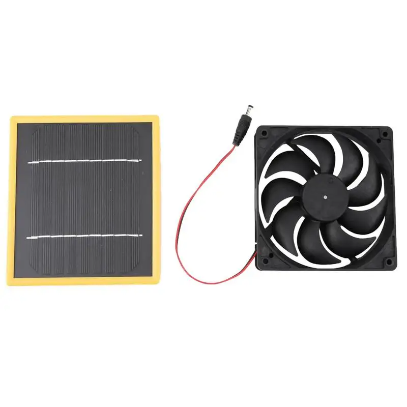 Solar Panel Powered Fan 5W Water Resistant Exhaust Fan Kit DIY Cooling Ventilation Project For Chicken Coops Camping Sheds Pet