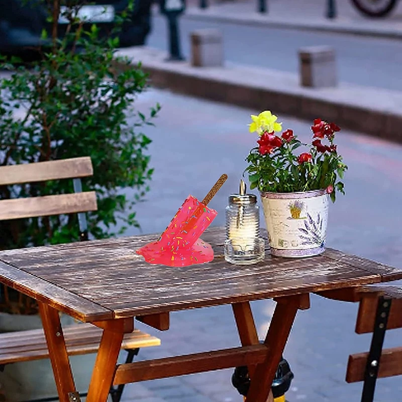 Таяющая скульптура фруктового льда Креативные украшения из смолы и мороженого