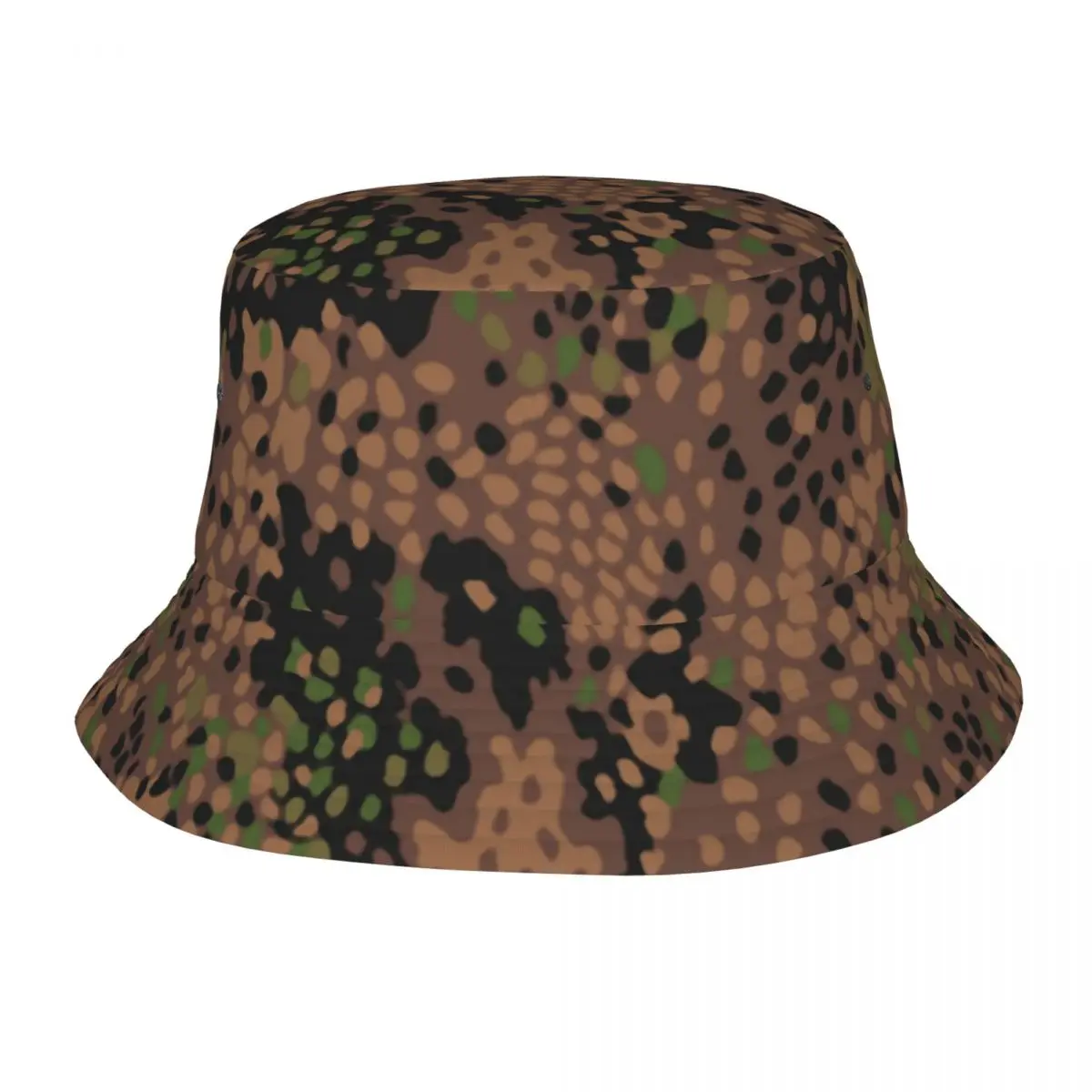 

Custom Pea Dot Military Camo Bucket Hat Women Fashion Summer Outdoor Sun Fisherman Cap