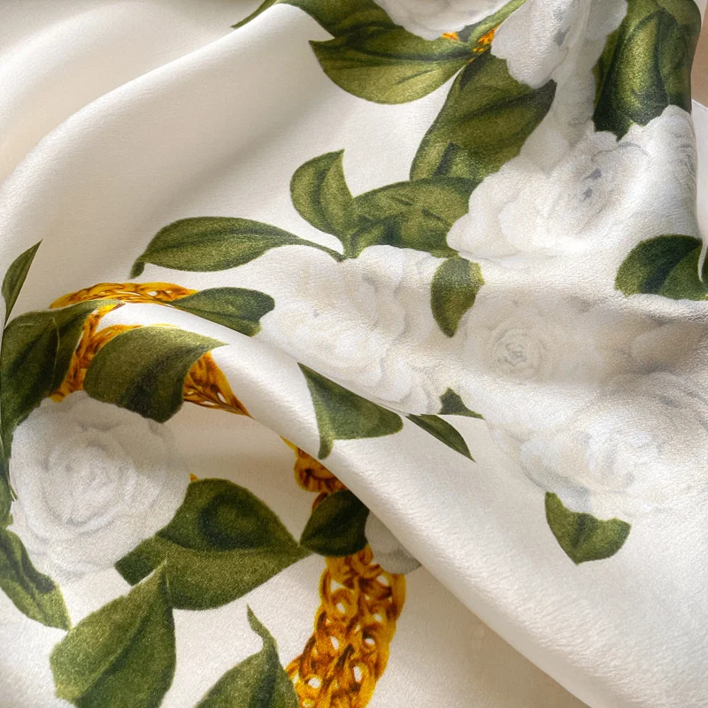 100% натуральный шелк квадратные шарфы Женская бандана высококачественный