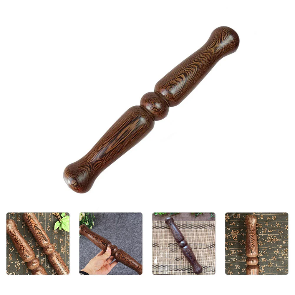 

1pc Wooden Roll Stick Wood Tai Chi Stick Creative Tai Chi Ruler (Coffee)