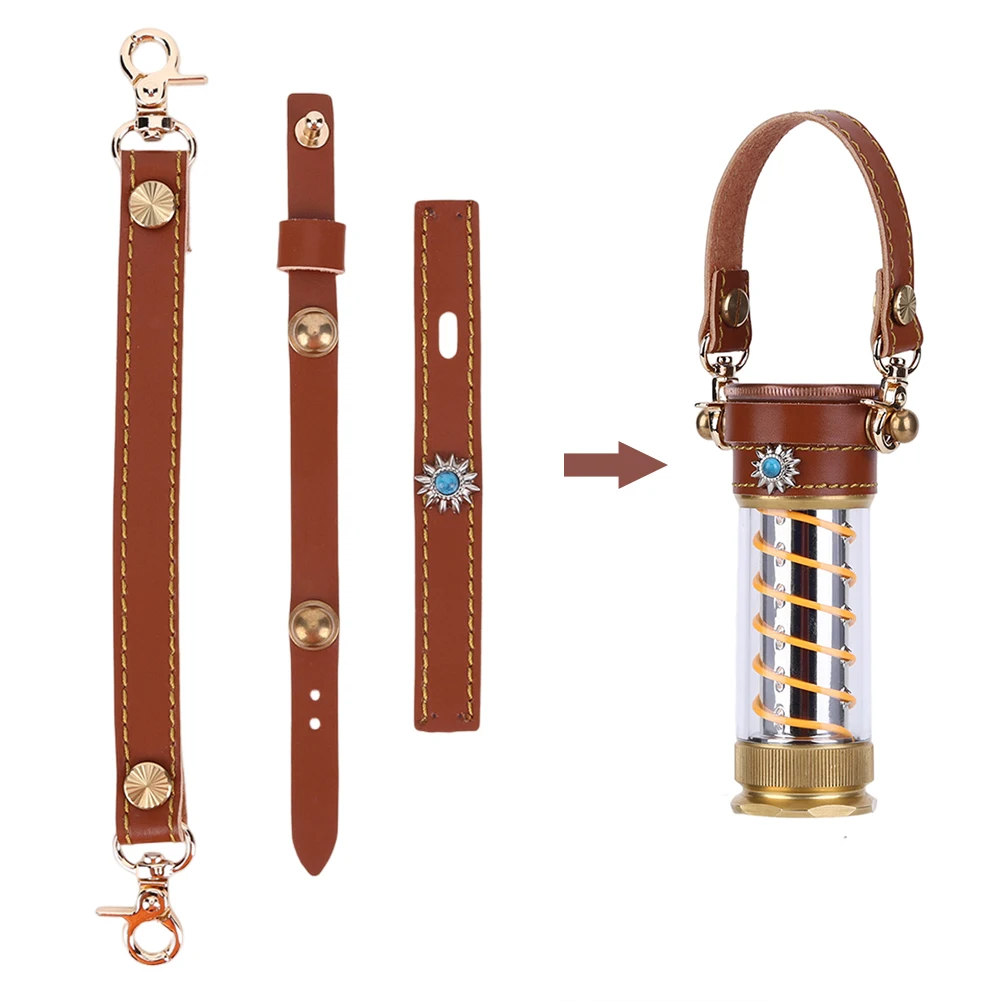 

3pcs Leather Strap Portable Vintage Decorative Hanging Rope Tear Resistance for BAREBONES Edison Lamp Accessories