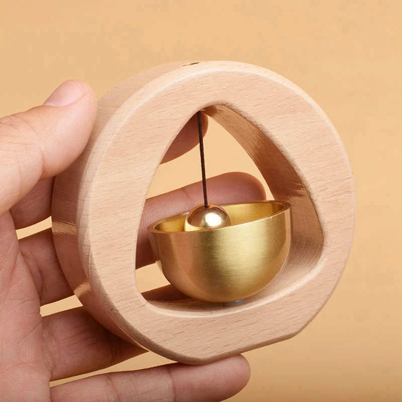 Латунный допаминовый дверной звонок деревянный вход колокольчик ветряная