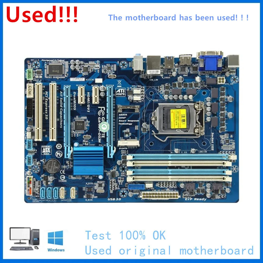 Материнская плата LGA 1155 H77 для планшетов DDR3 USB3.0 32 ГБ SATA III DS3H | Компьютеры и офис