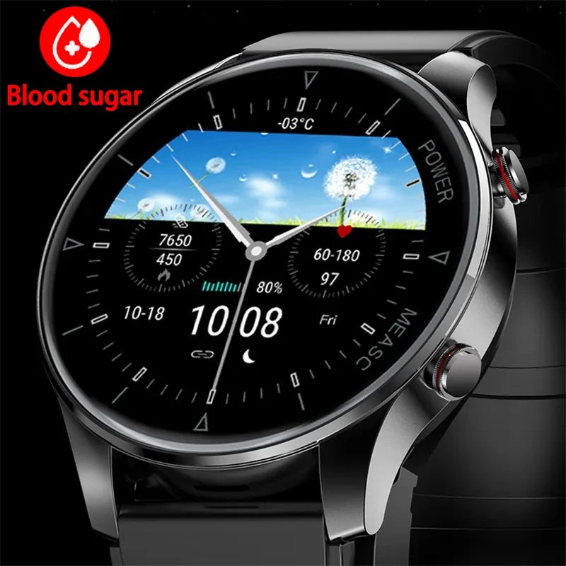 

2023 Non-Invasive Blood Glucose Men Watch Air Pump Airbag Precision Blood Pressure Bluetooth call Smartwatch For Huawei Xiaomi