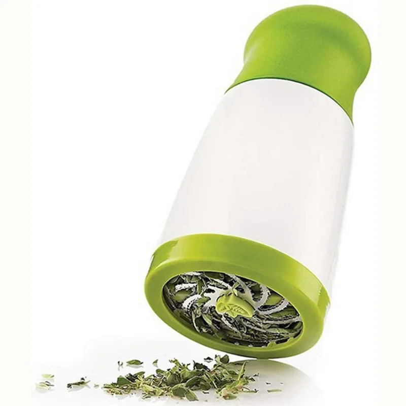 

Herb Spice Mincer Stainless Steel Manual Mill Vegetable Grinder Chopper Condiment Container Shaker Mills Kitchen Tools
