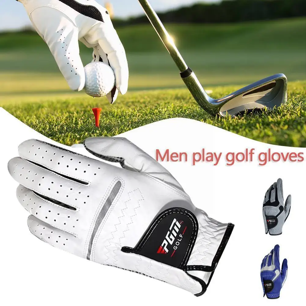 

Pgm Golf Gloves Men's Golf Microfiber Gloves Single Non-slip Particles F6q1