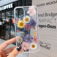 coque funda flowers painting phone case for iphone 12 13 11 pro max x xr xs max transparent cover for iphone se 2020 8 7 plus