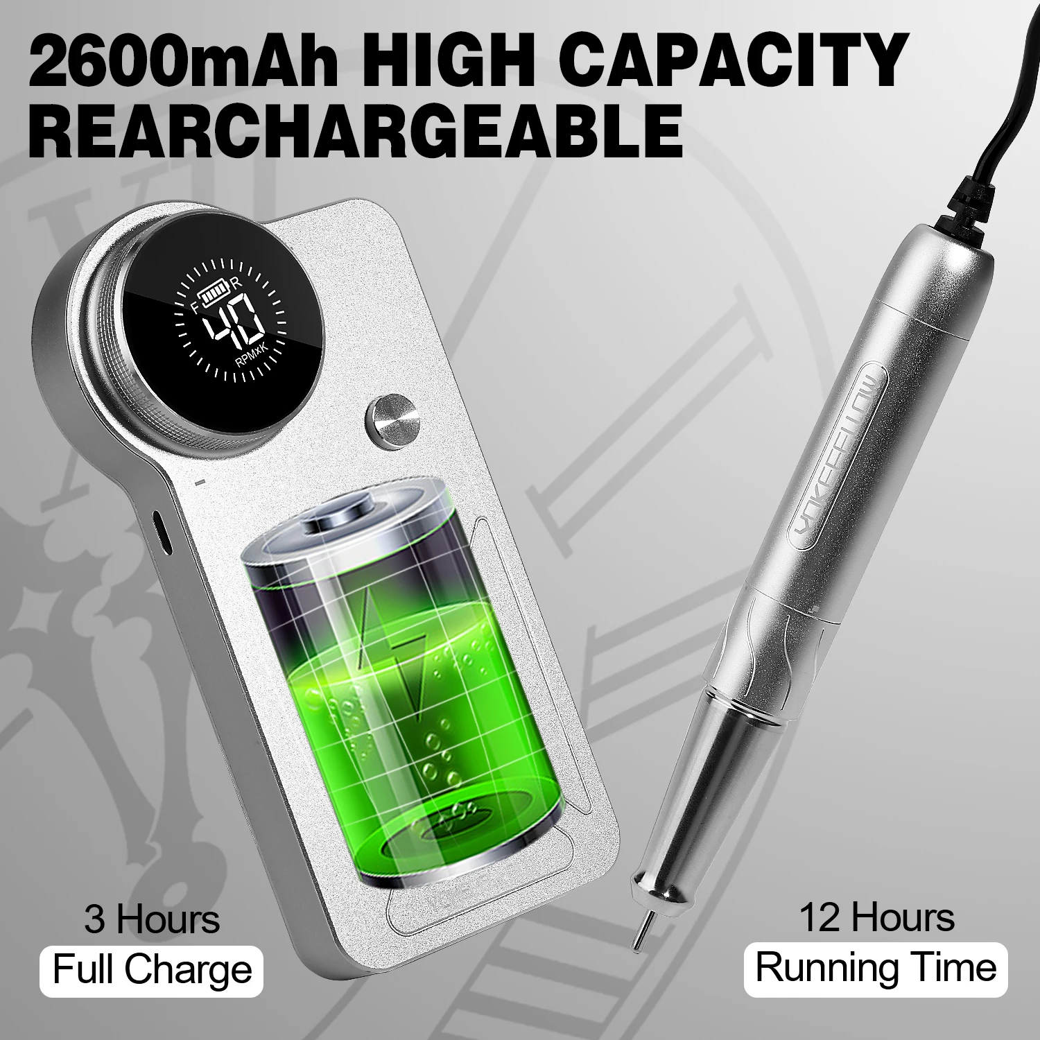 Аппарат для маникюра 40000 об./мин. бесщеточный