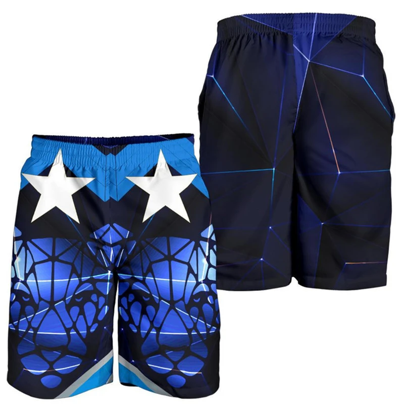 Шорты мужские с рисунком карты Африки повседневные пляжные шорты в гавайском