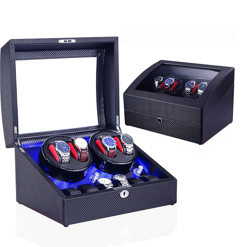 Вращающаяся витрина для часов Mabuchi 4 + 6 автоматических деревянные коробки