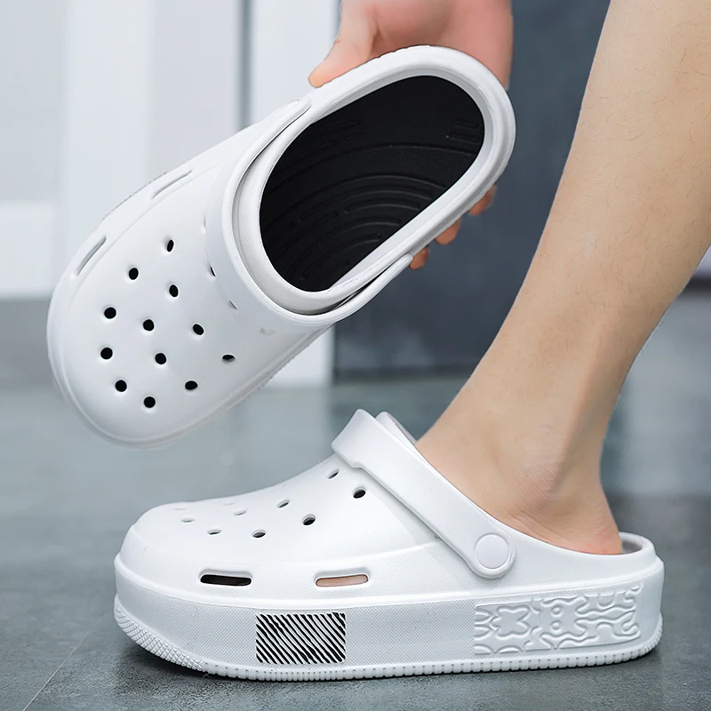 

Summer Men Slippers Lightweight Platform Outdoor Clogs Shoes Beach Sandals Soft Eva Indoor Home Slides Men Flip Flops Sandalia
