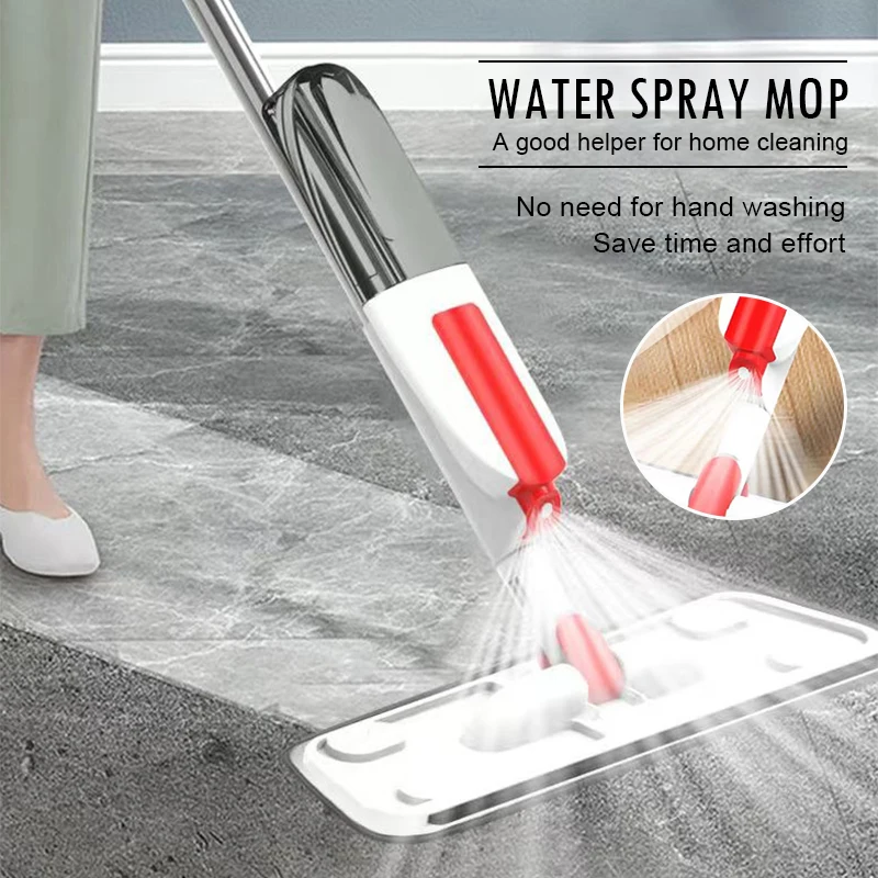

Mop with Sprayer Microfiber Rotary Cleaning Broom at 360° Window Washing Floor Cleaning Wet and Dry Use Household Cleaner Tools
