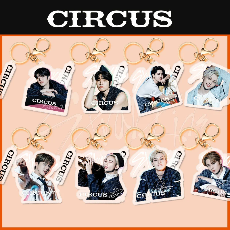 

Wholesale Kpop Stray Kids Acrylic Keychain New Album GIRCUS Key Chain Accessories Key Ring Cute Pendant Keyring Gifts Collection