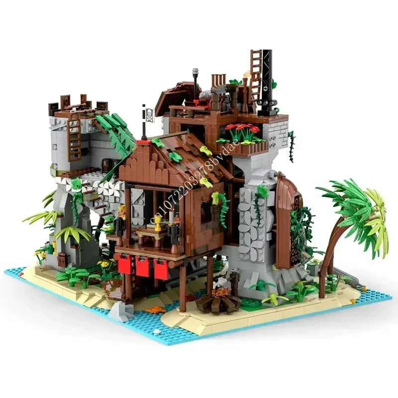 2979 шт. MOC Pirate Barracuda Bay Series Forbidden Island Building Block Технические кирпичи DIY Сборка