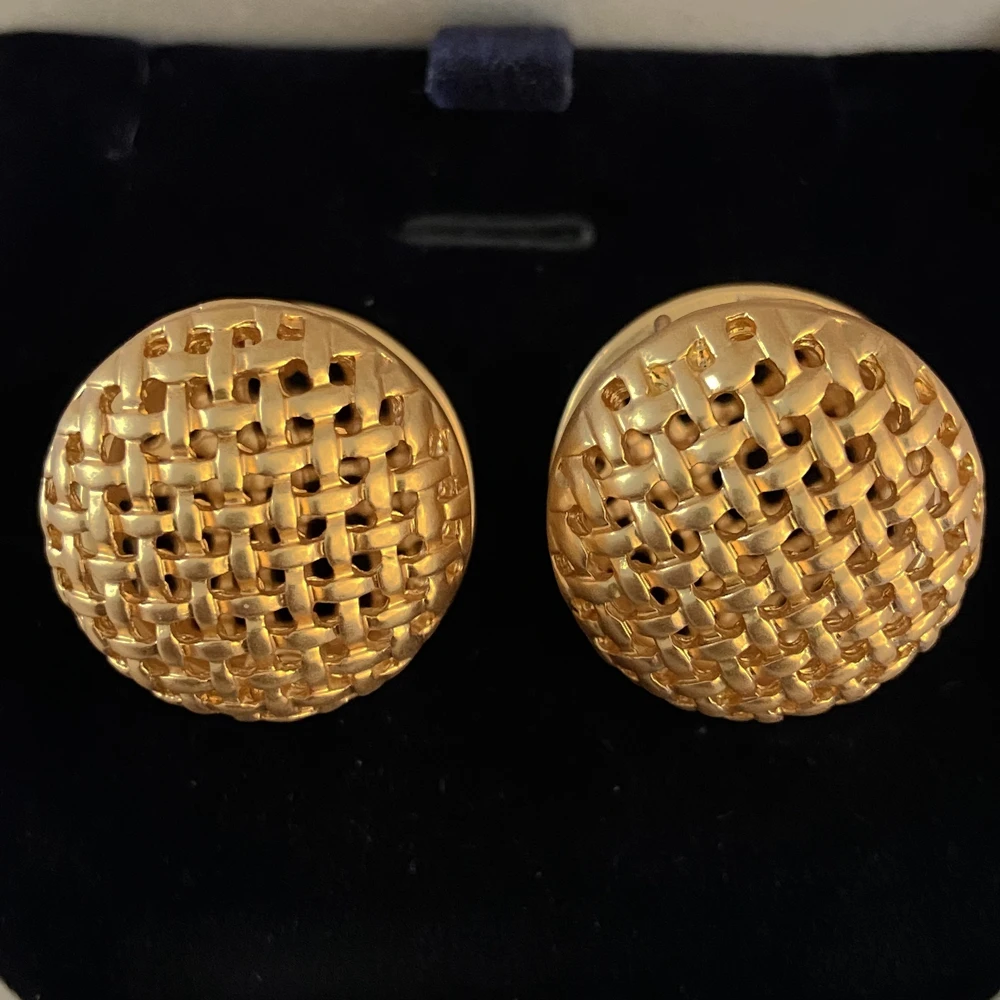 Ретро геометрический полый шар с двусторонними сережками роскошные модные