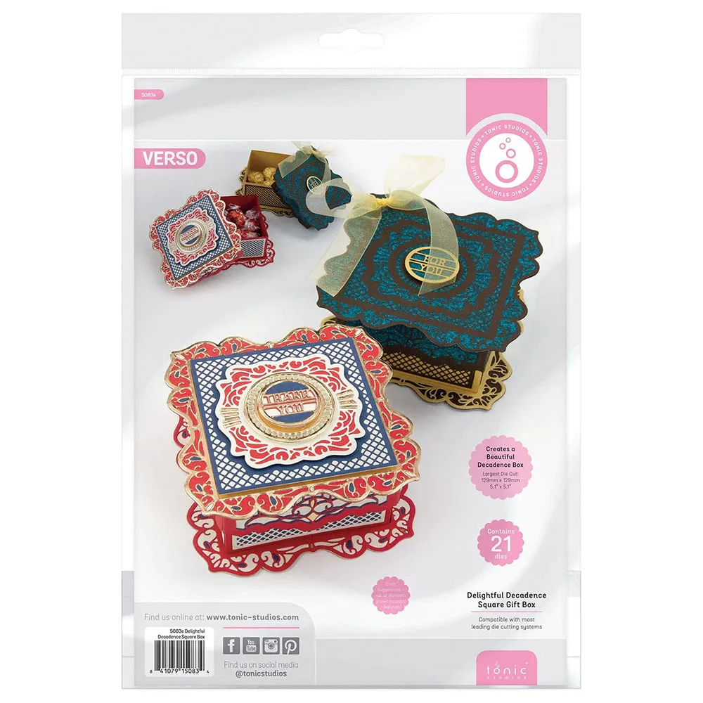 

New Square Gift Box Mold Reusable Metal Cutting Dies Scrapbooking Diary Greeting Card Decoration Embossing Album Diy Handmade