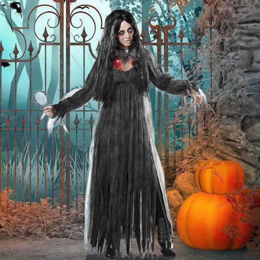 

Отличный комплект для Хэллоуина, сетчатый костюм для косплея, синий, однотонный, темный стиль, костюмы для Хэллоуина, косплей