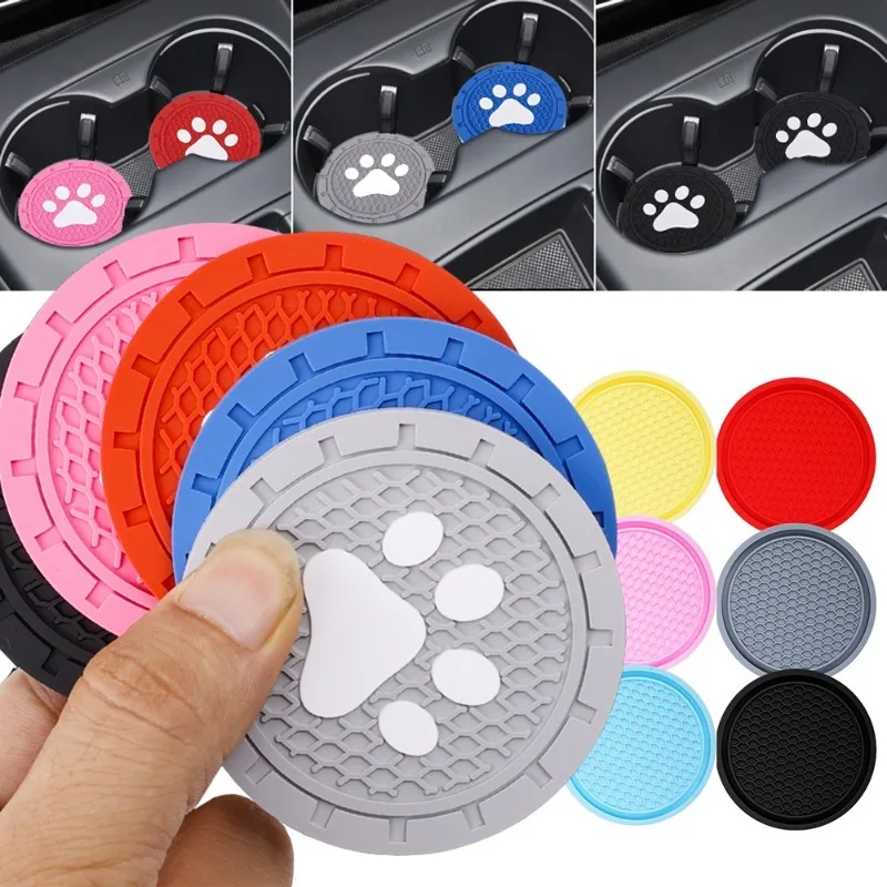 

Car Drink Holder Coaster Universal Auto Anti-slip Cup Holder Insert Coaster Creative Cat Claw Car Mats Car Interior Accessories