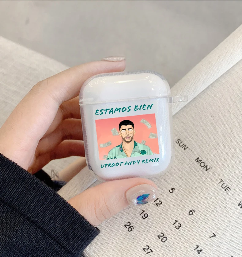 Чехол Yo Perreo Sola Bad Bunny для Airpods 1 2 Pro Pro2 прозрачные наушники Беспроводные аксессуары