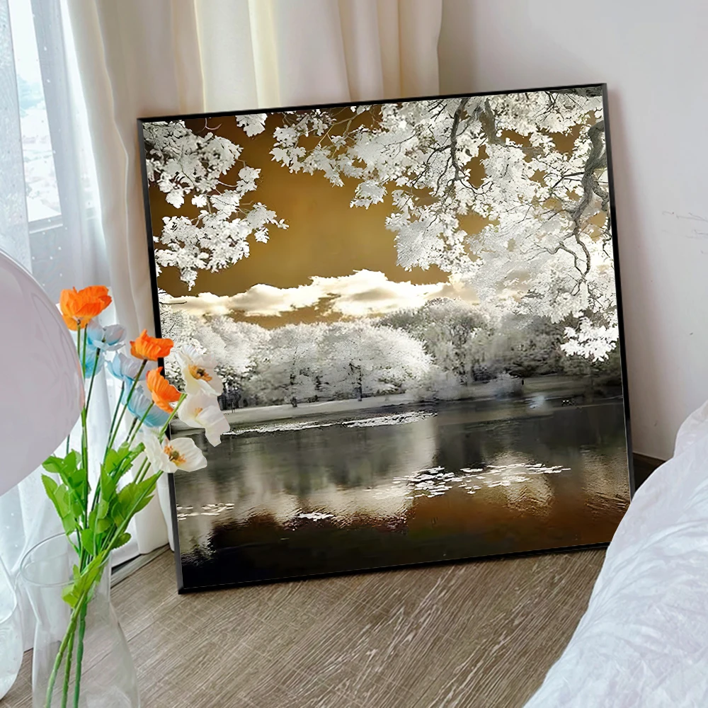 5D алмазная живопись сделай сам Зимнее дерево полная выкладка квадратная