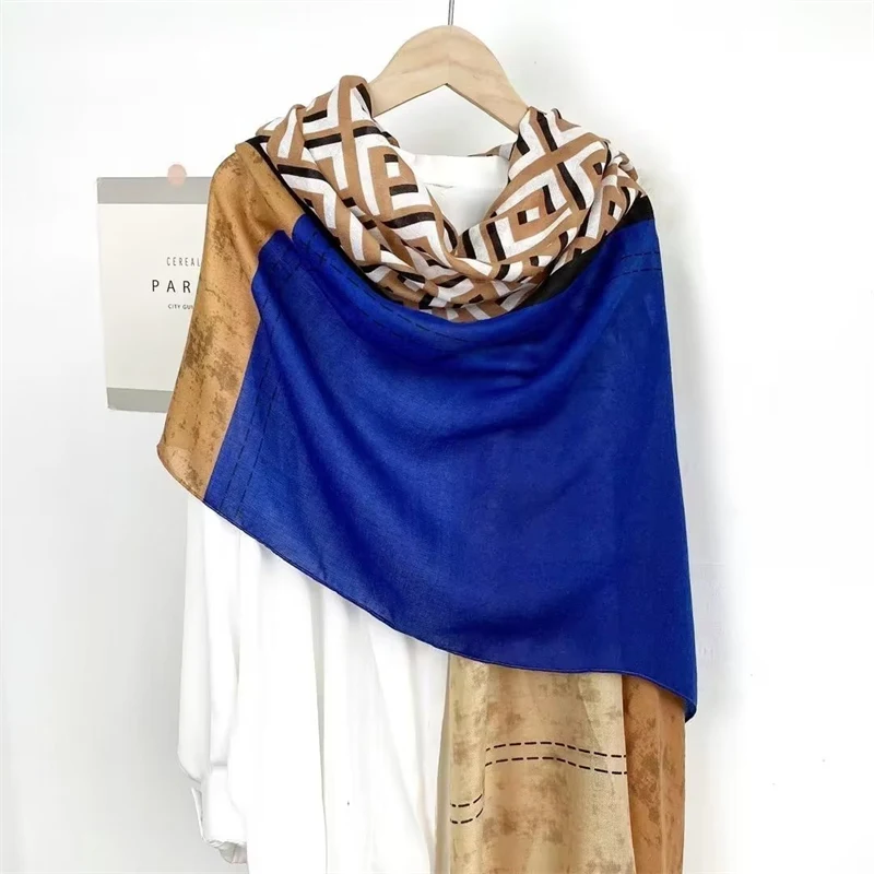 Женский осенне-зимний шарф из искусственного кашемира теплая шаль пашмины