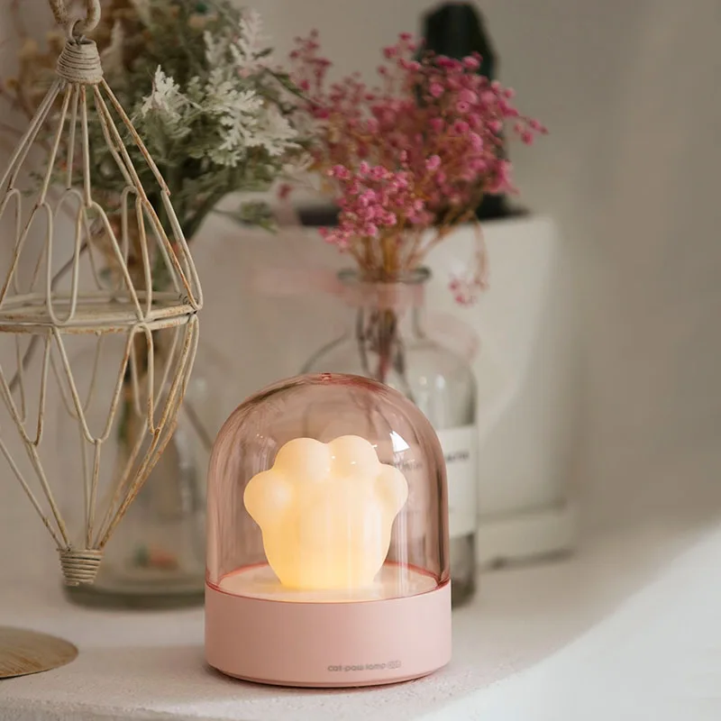 

Creative Cute Cat Paw Lamp USB Rechargeable Bedside With Sleeping Music Light Induction Night Light Cartoon Atmosphere Light