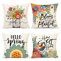 2022 new spring flower flowers cushion cover floral pillows cover sofa decorative throw pillows case 45x45cm
