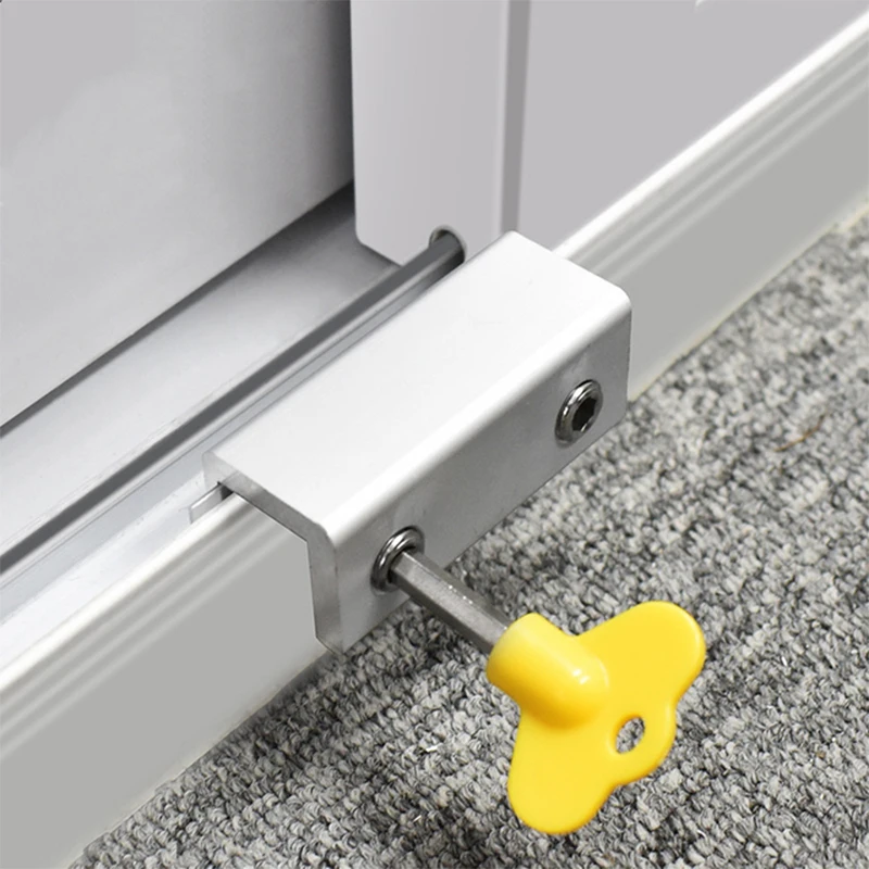 

Window Security Key Lock stopper sliding window aluminum alloy safety lock child protection door and window anti-theft lock tool