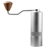 portable silver coffee grinder mini stainless steel hand manual handmade coffee bean burr grinders mill kitchen tool grinders
