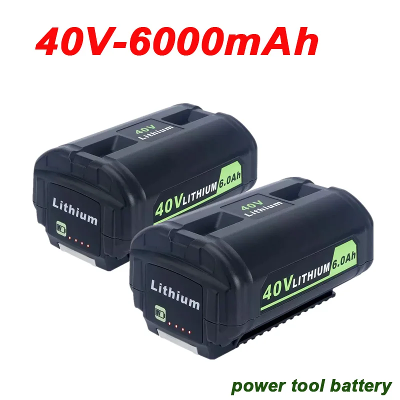 

40V 6.0Ah lithium-ion rechargeable battery forRyobi OP4060 OP4050 OP4030 OP4026 RY40200 OP4040 RY40430 RY40770 RY40440 tool