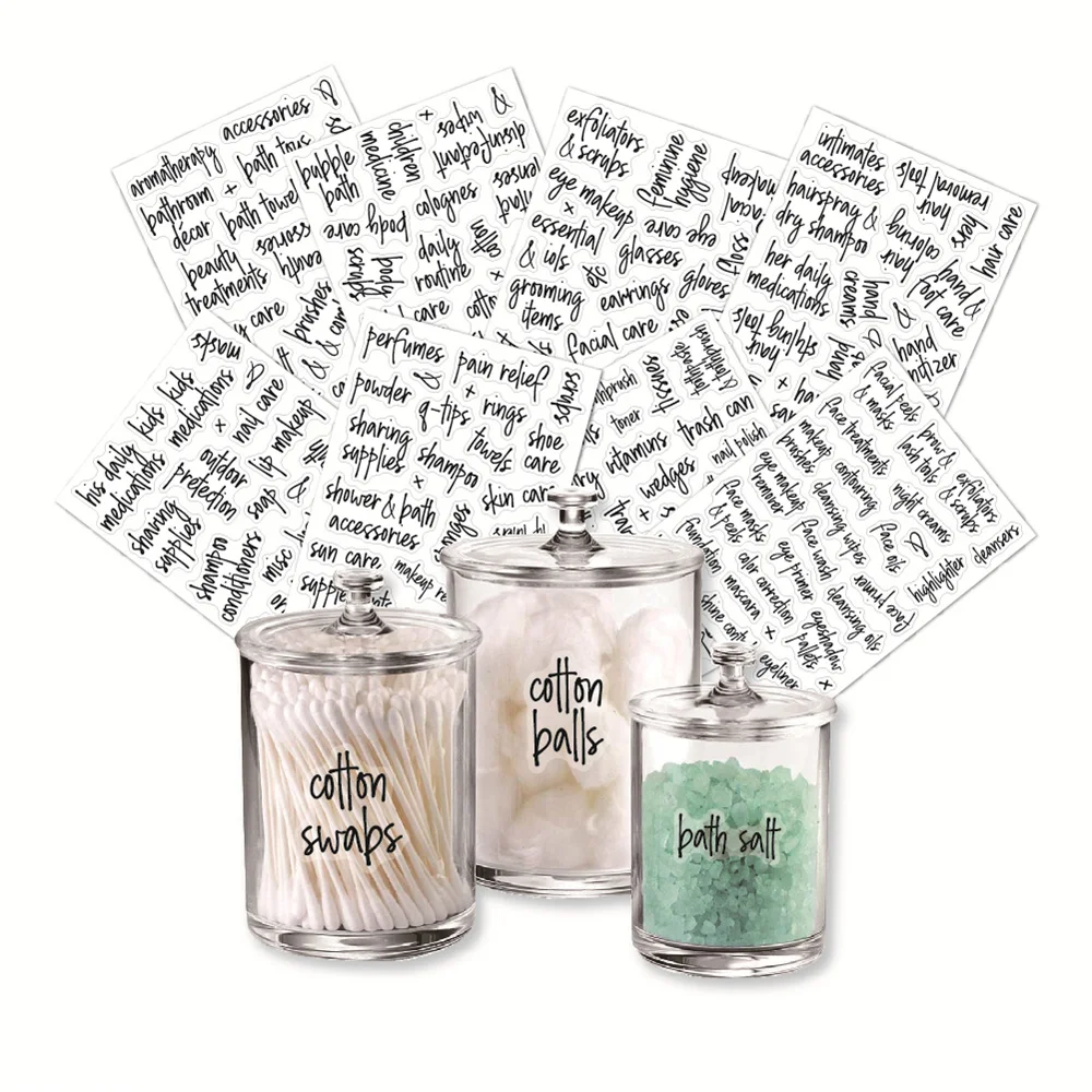 

189Pcs Waterproof Toiletries Stickers Labels for Shampoo Body Wash Perfume Makeup Products Container Bathroom Items Organizer
