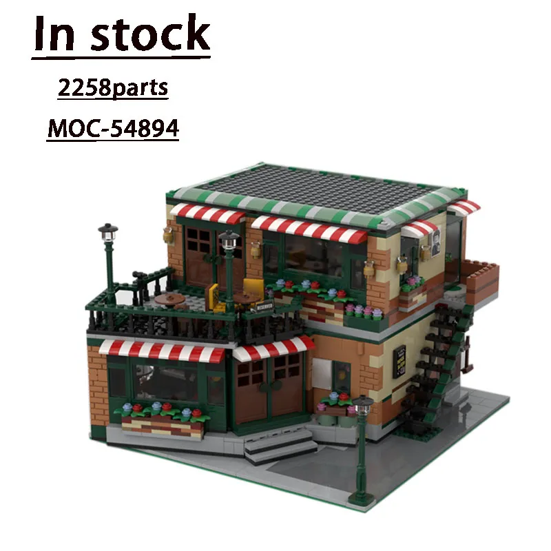 

MOC-54894 City Street View Modular Central Assembly Splicing Building Block Model • 2258 Widget Building Blocks Children's Gift