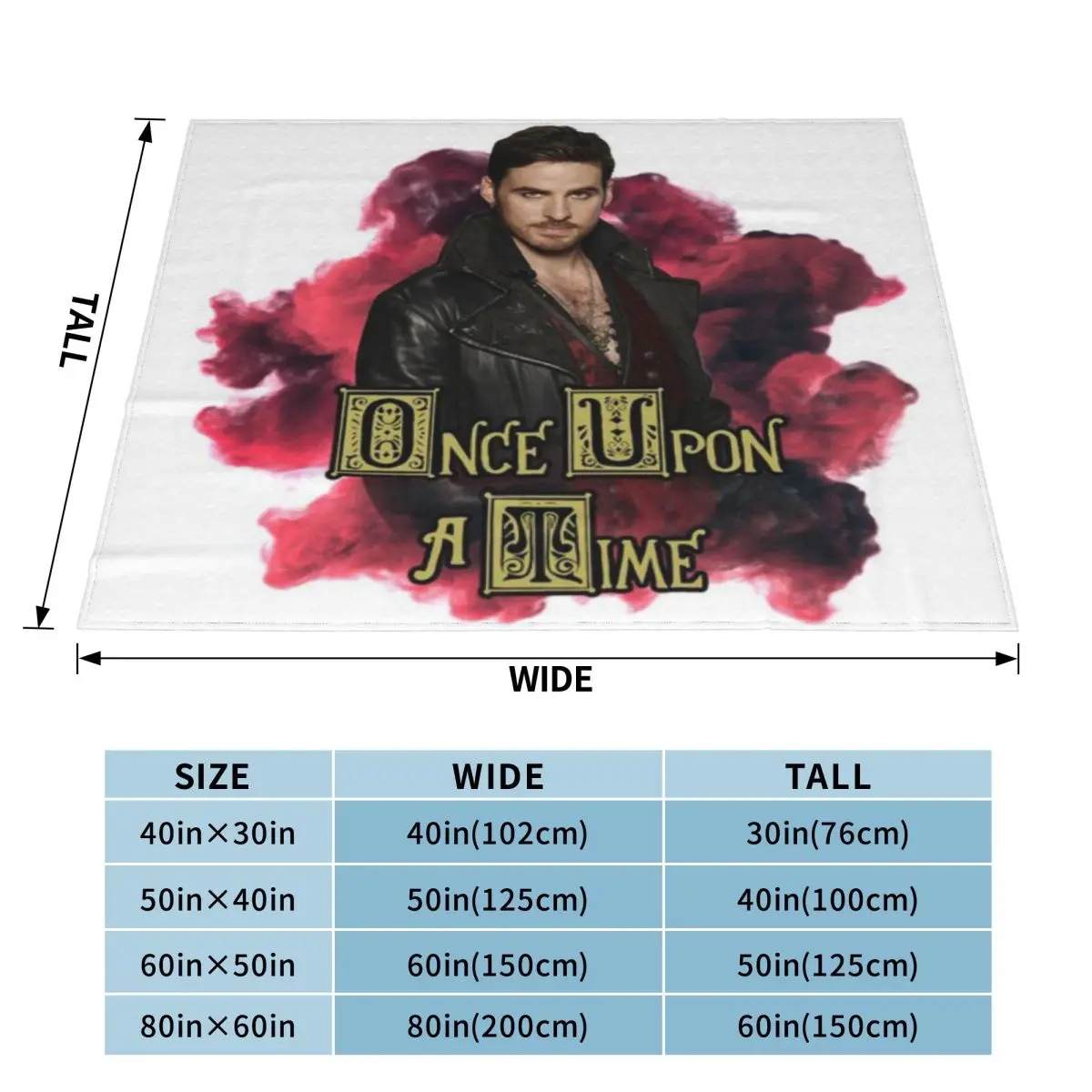 Once Upon A Time Капитан крючок (Киллиан ДЖОНС) дымит ультрамягкое Флисовое одеяло