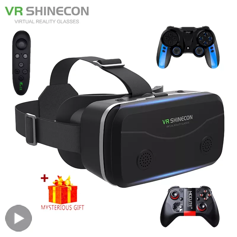 

NEW2023 VR Glasses Virtual Reality Headset 3D Devices Viar Helmet Goggles Lenses Smart For Phone Smartphones Mobile Viewer Hedse