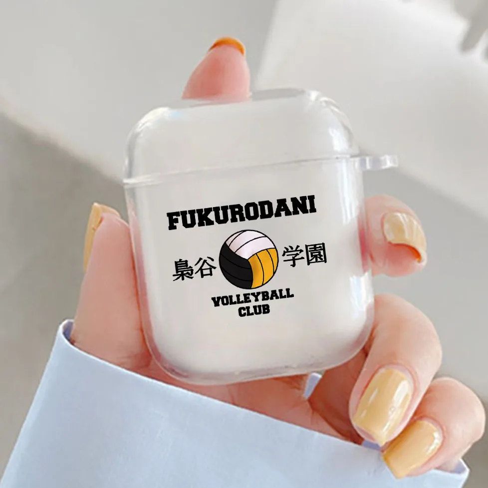 HAIKYUU! Чехол Karasuno Nekoma для Airpods 2 3 Pro чехол беспроводных наушников Прозрачный мягкий