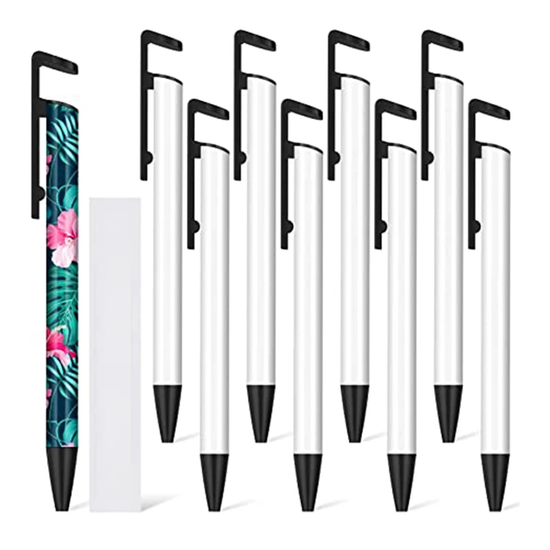 

16Pcs Blank Heat Transfer Pen 5.5X0.4 Inch With 20Pcs Heat Shrink Wraps Ballpoint Pens For DIY School Stationery Supplie